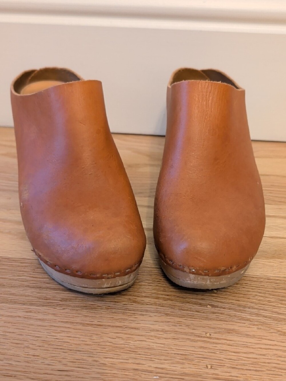 Bryr Chloe Leather Clogs In whiskey - Picture 5 of 8
